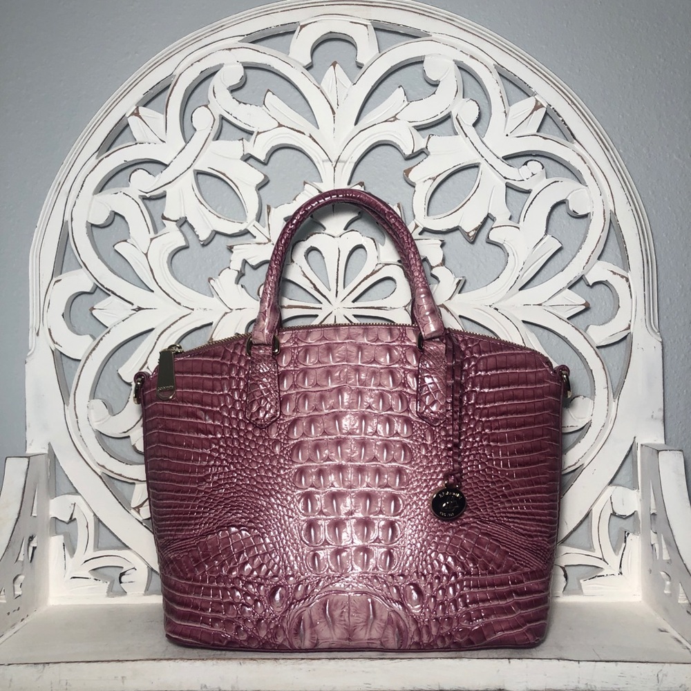 Brahmin Duxbury Satchel Tea Rose & Wallet SET - Picture 3 of 11